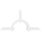 Ekena Millwork Ericson Architectural Grade PVC Gable Bracket, 72"W x 36"H x 4"D x 4"F, 12/12 Pitch GBP072X36X0404ERI00 - alternate 4
